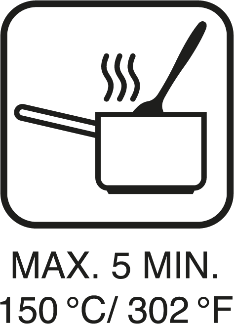 Max 150° C / 302° C i Max. 5 min.